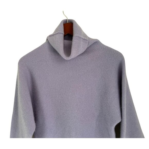 Babaton 100% Cashmere Turtleneck Oversized Light Purple Sweater oft Knit Pullove - Picture 2 of 7